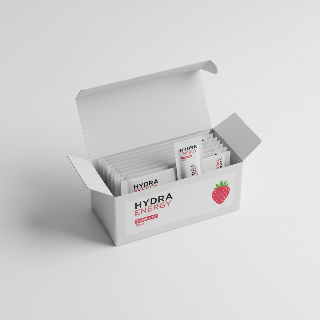 FITNEXA Hydra Energy Strawberry Blast – Top Perspective