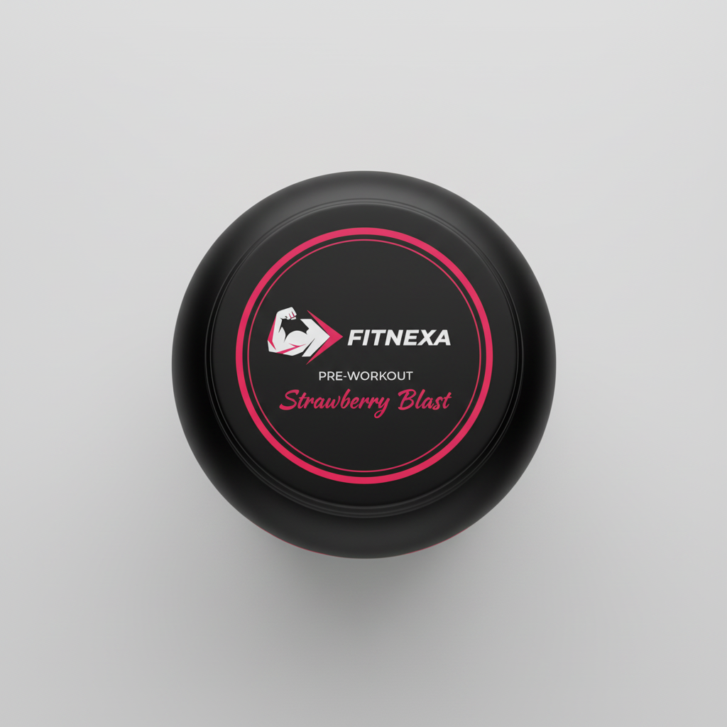 FITNEXA Strawberry Blast Pre-Workout – Top Perspective