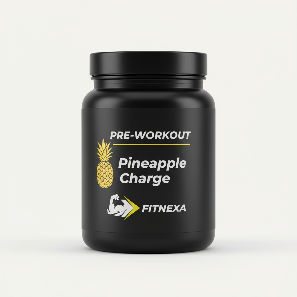 FITNEXA Pineapple Charge Pre-Workout - Front View