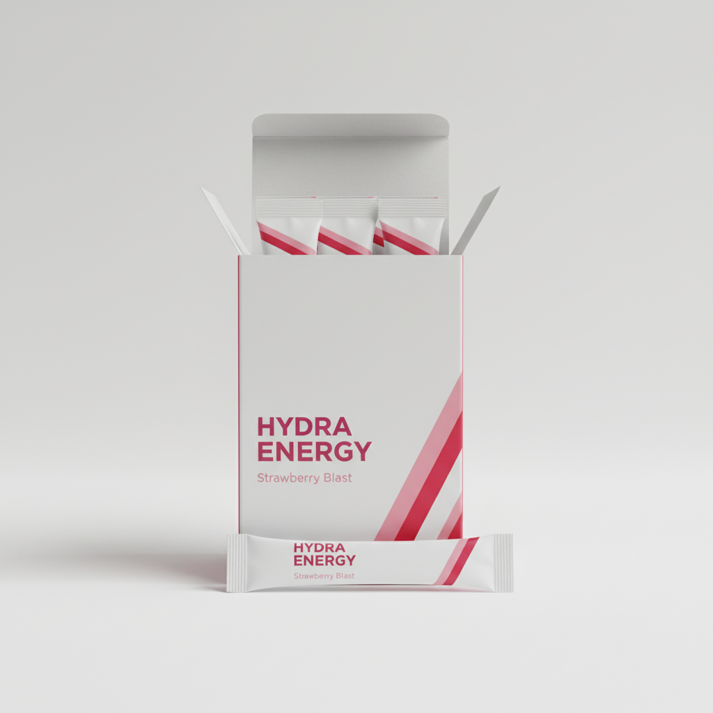 FITNEXA Hydra Energy Strawberry Blast – Front View