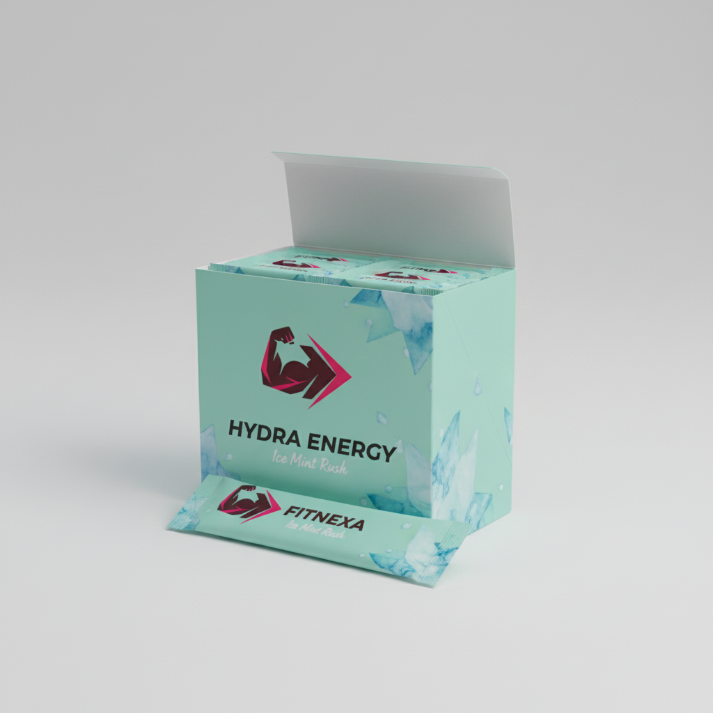 FITNEXA HYDRA ENERGY Ice Mint Rush - Side Angle