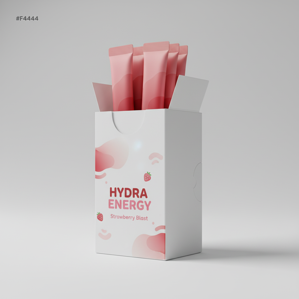 FITNEXA Hydra Energy Strawberry Blast – Side Angle