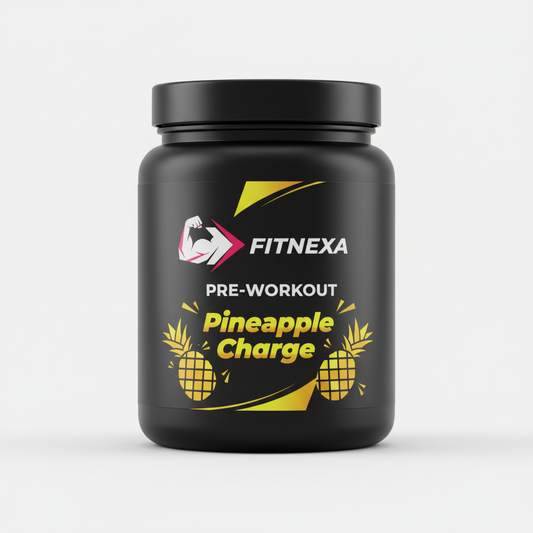 FITNEXA Pineapple Charge Pre-Workout – Front View