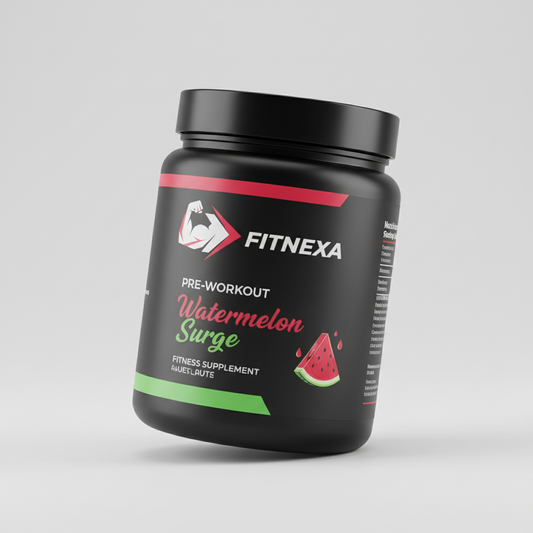 FITNEXA Watermelon Surge Pre-Workout – Front View