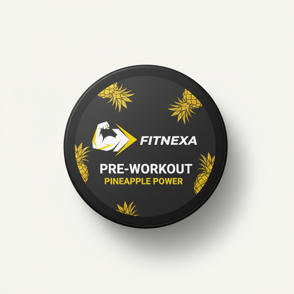 FITNEXA Pineapple Charge Pre-Workout - Top Perspective
