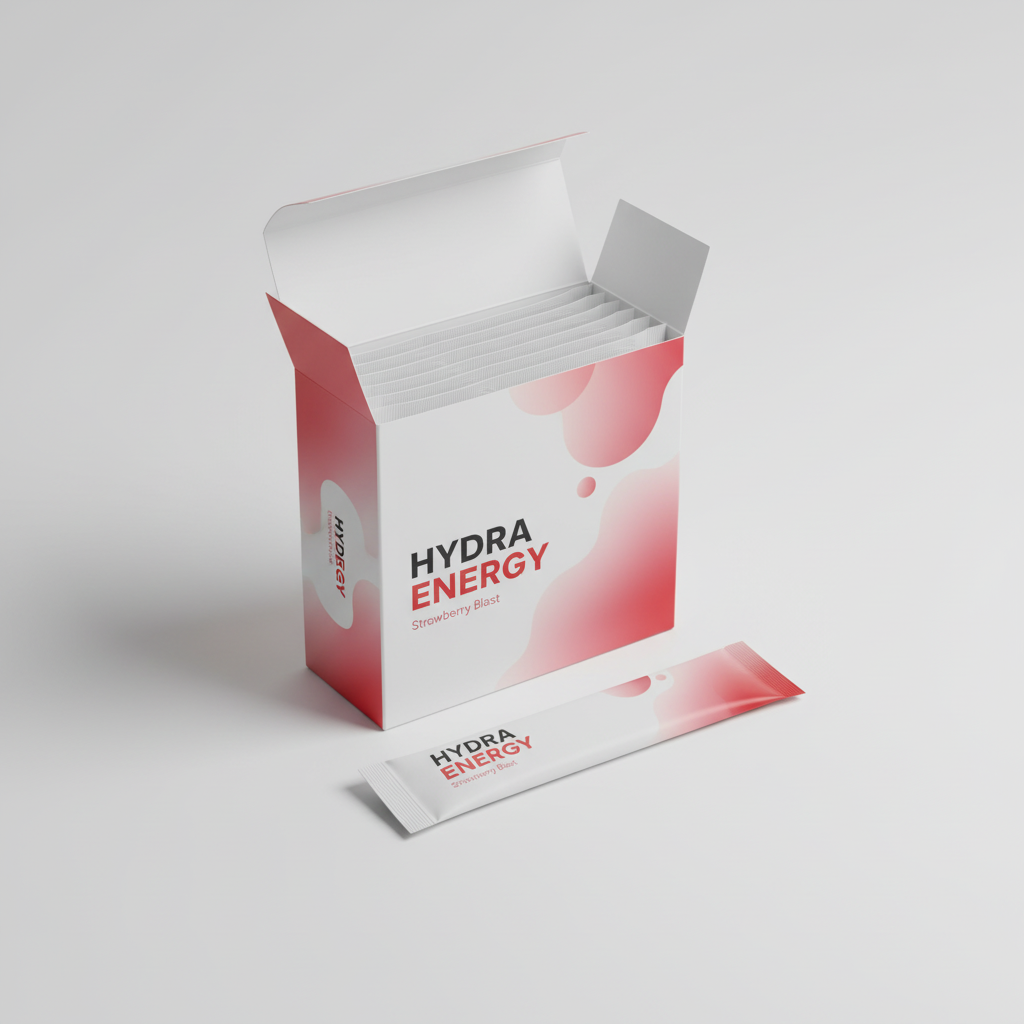 FITNEXA Hydra Energy Strawberry Blast – 45° Angle