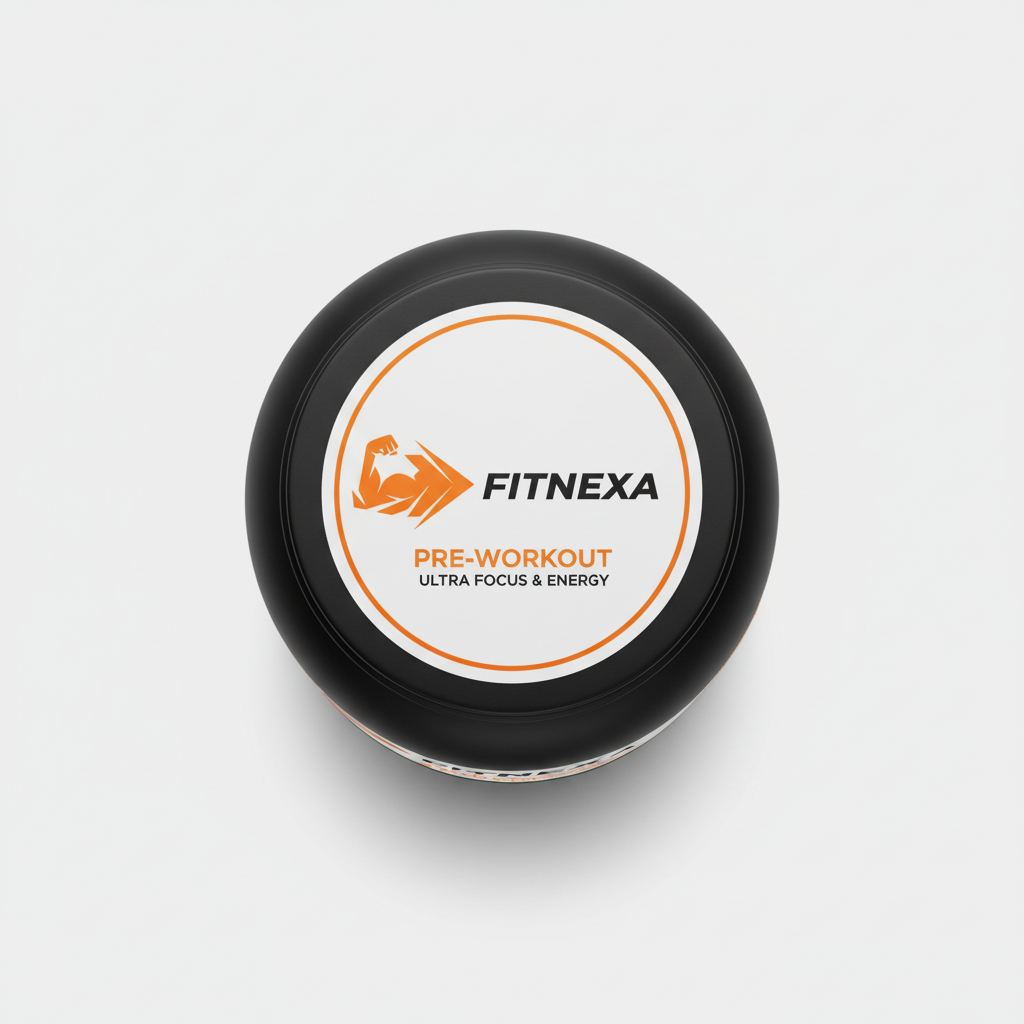 FITNEXA Orange Energy Pre-Workout - Top Perspective